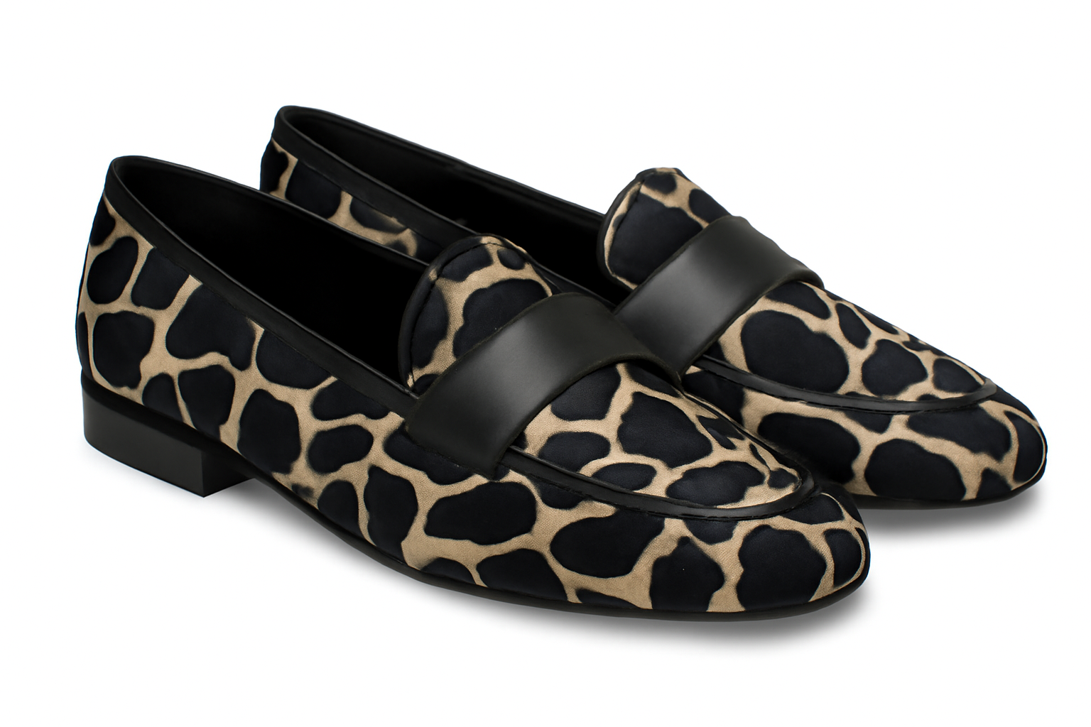 Mira™ - Moderna, eleganta loafers med leopardmönster