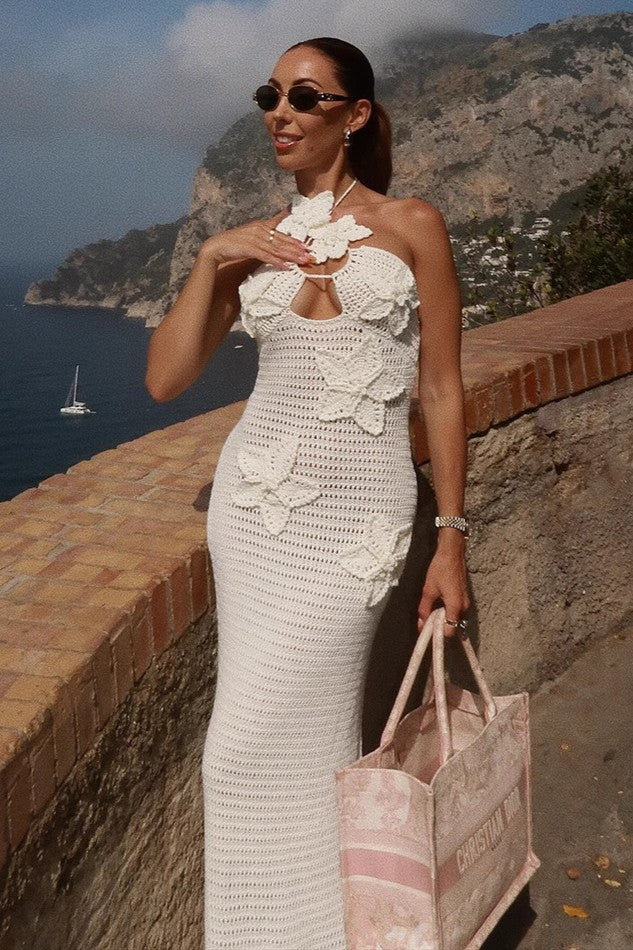 Mira™ - Vit klänning Carae